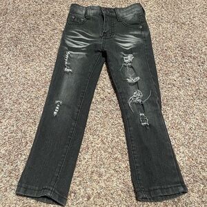 Boys Black Distressed Jeans size 4